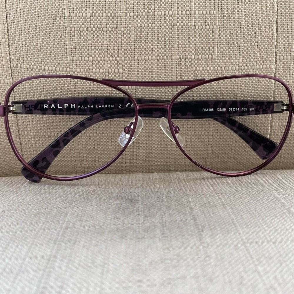 Ralph Lauren Women Eyeglasses/Sunglasses Frame Purple Tone Glasses - Picture 3 of 12